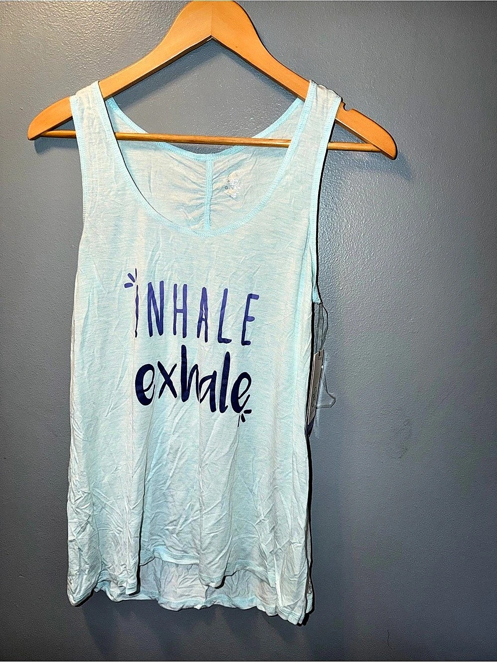 Gaiam The OM Fit Tank Top & Leggings Set Blue Medium NWT